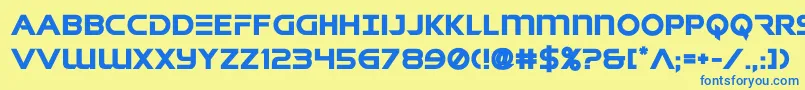 singaporeslingbold Font – Blue Fonts on Yellow Background