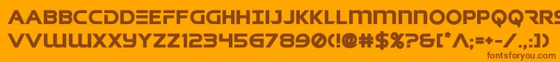 singaporeslingbold Font – Brown Fonts on Orange Background