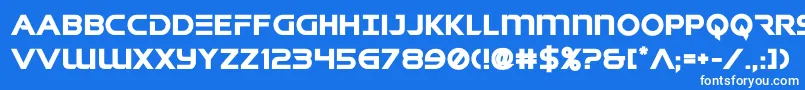 フォントsingaporeslingbold – 青い背景に白い文字