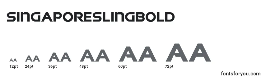 Размеры шрифта Singaporeslingbold (140997)