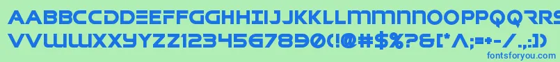 singaporeslingbold Font – Blue Fonts on Green Background