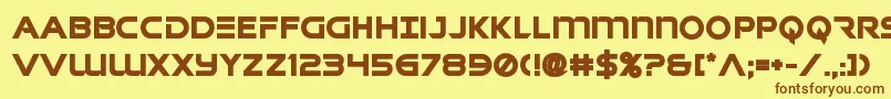 singaporeslingbold Font – Brown Fonts on Yellow Background