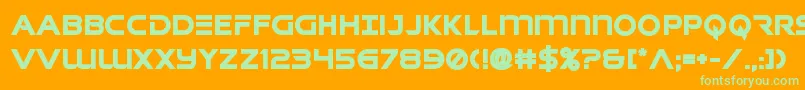 singaporeslingbold Font – Green Fonts on Orange Background