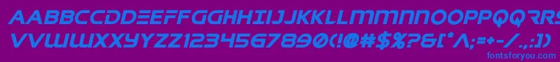 singaporeslingboldital Font – Blue Fonts on Purple Background