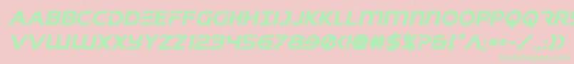 singaporeslingboldital Font – Green Fonts on Pink Background