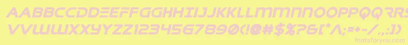 singaporeslingboldital Font – Pink Fonts on Yellow Background