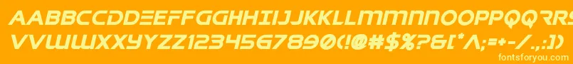 singaporeslingboldital-Schriftart – Gelbe Schriften auf orangefarbenem Hintergrund