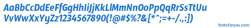 SansusWebissimoItalic Font – Blue Fonts on White Background
