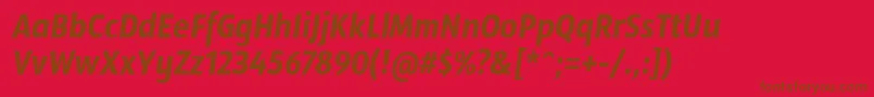 En savoir plus sur la police SansusWebissimoItalic Police SansusWebissimoItalic – polices brunes sur fond rouge