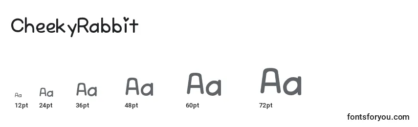 sizes of cheekyrabbit font, cheekyrabbit sizes