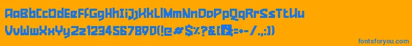 QuizzicalPitch Font – Blue Fonts on Orange Background