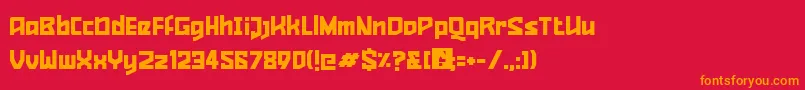 fuente QuizzicalPitch – Fuentes Naranjas Sobre Fondo Rojo