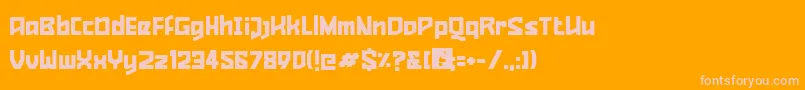 Czcionka QuizzicalPitch – różowe czcionki na pomarańczowym tle
