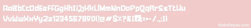 QuizzicalPitch Font – White Fonts on Pink Background