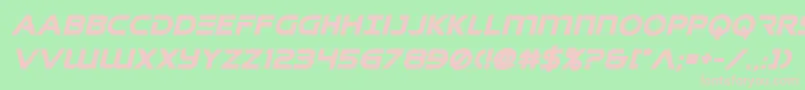 singaporeslingboldital Font – Pink Fonts on Green Background