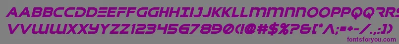 singaporeslingboldital Font – Purple Fonts on Gray Background