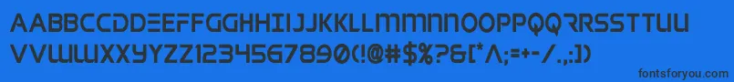 singaporeslingcond Font – Black Fonts on Blue Background