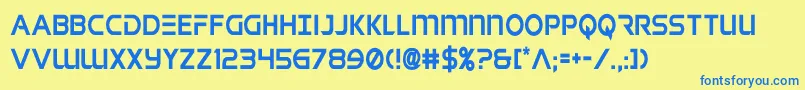 singaporeslingcond Font – Blue Fonts on Yellow Background