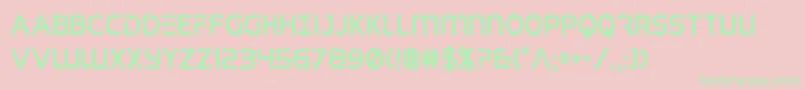 singaporeslingcond Font – Green Fonts on Pink Background