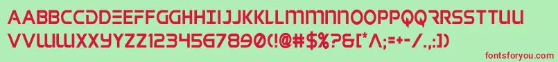 singaporeslingcond Font – Red Fonts on Green Background