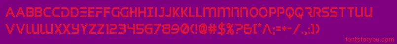 singaporeslingcond Font – Red Fonts on Purple Background