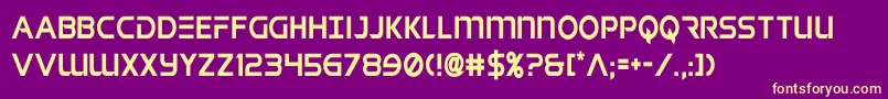 singaporeslingcond Font – Yellow Fonts on Purple Background