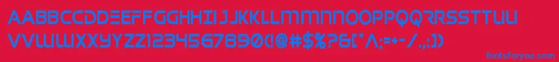 singaporeslingcond Font – Blue Fonts on Red Background