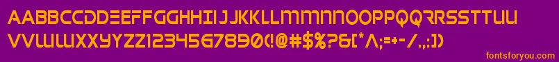 singaporeslingcond Font – Orange Fonts on Purple Background