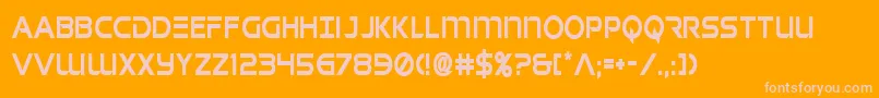 singaporeslingcond-fontti – vaaleanpunaiset fontit oranssilla taustalla