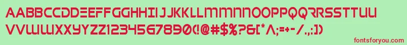 singaporeslingcond Font – Red Fonts on Green Background