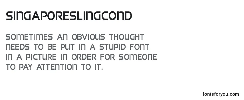Review of the Singaporeslingcond (141002) Font