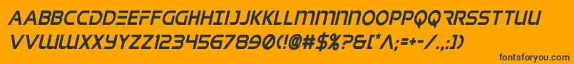 singaporeslingcondital Font – Black Fonts on Orange Background