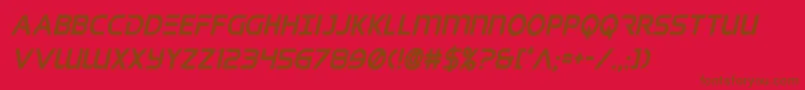 singaporeslingcondital Font – Brown Fonts on Red Background
