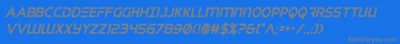 フォントsingaporeslingcondital – 青い背景に灰色の文字