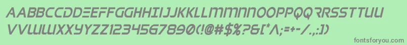 singaporeslingcondital Font – Gray Fonts on Green Background