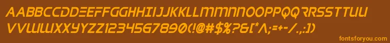 singaporeslingcondital Font – Orange Fonts on Brown Background