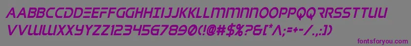 singaporeslingcondital Font – Purple Fonts on Gray Background