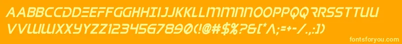 singaporeslingcondital Font – Yellow Fonts on Orange Background