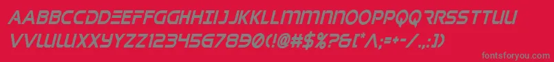 singaporeslingcondital Font – Gray Fonts on Red Background