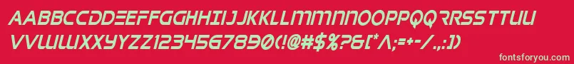 singaporeslingcondital Font – Green Fonts on Red Background