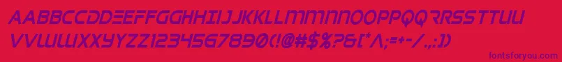 singaporeslingcondital Font – Purple Fonts on Red Background