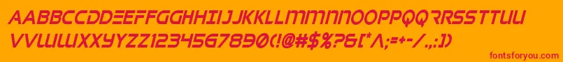 singaporeslingcondital Font – Red Fonts on Orange Background