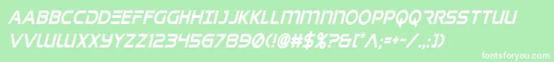 singaporeslingcondital Font – White Fonts on Green Background