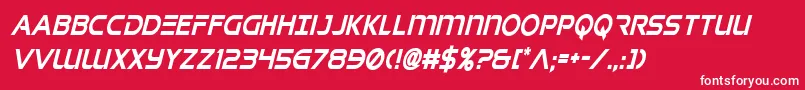 singaporeslingcondital Font – White Fonts on Red Background