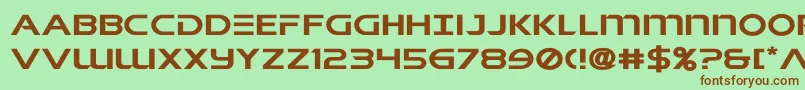 singaporeslingexpand Font – Brown Fonts on Green Background