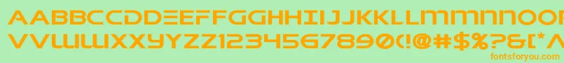 singaporeslingexpand Font – Orange Fonts on Green Background