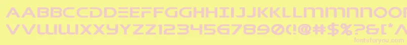 singaporeslingexpand Font – Pink Fonts on Yellow Background