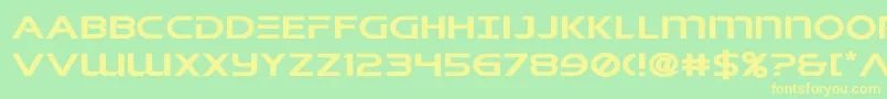 singaporeslingexpand-fontti – keltaiset fontit vihreällä taustalla