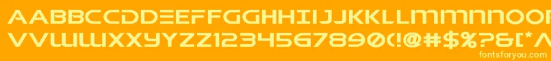 singaporeslingexpand Font – Yellow Fonts on Orange Background