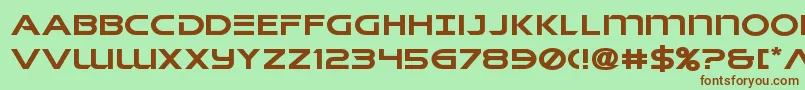 singaporeslingexpand Font – Brown Fonts on Green Background